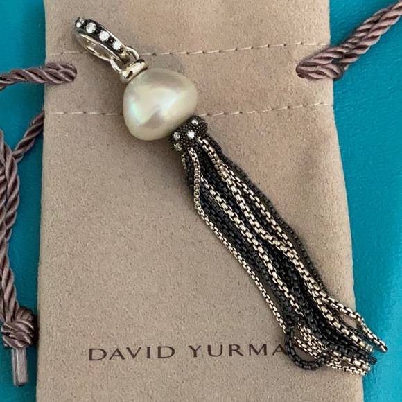 David Yurman Jewelry - David Yurman SS/Diamond Pearl Tassel Enhancer